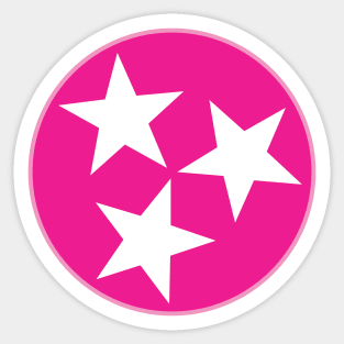 Tennessee TriStar - Plastic Pink Sticker